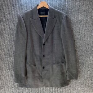 Dana Buchman Wool Blend Blazer Career Jacket Gray Pinstripe Business Coat M‎